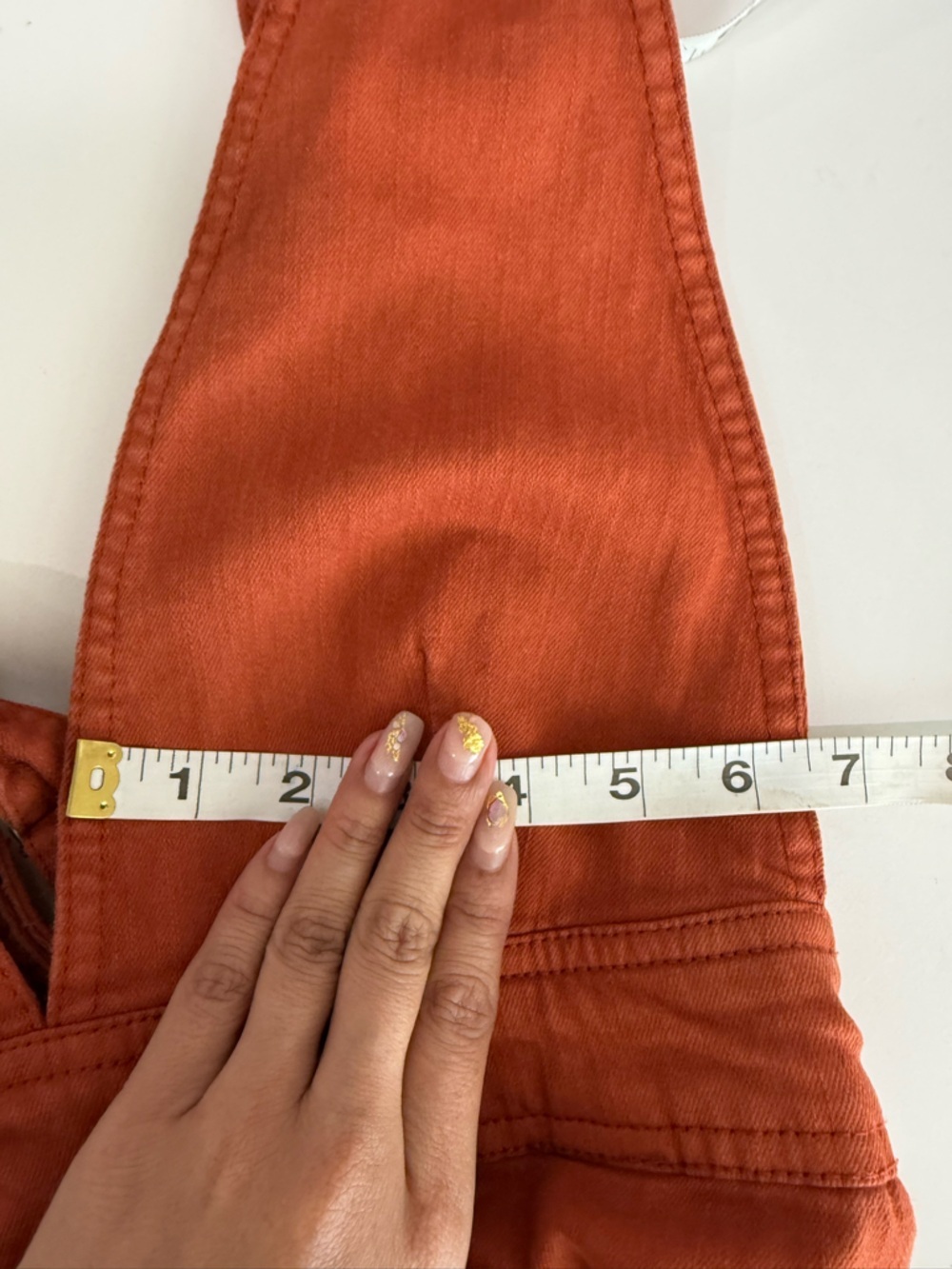 Montrez Wide Leg Jumpsuit Rust Orange Overalls Adjustable Top Boho Flare Pants - Picture 13 of 13